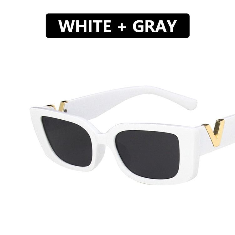 Retro Rectangle Sunglasses Women Brand Designer Vintage Small Frame