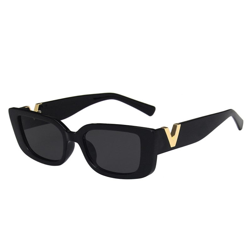 Retro Rectangle Sunglasses Women Brand Designer Vintage Small Frame