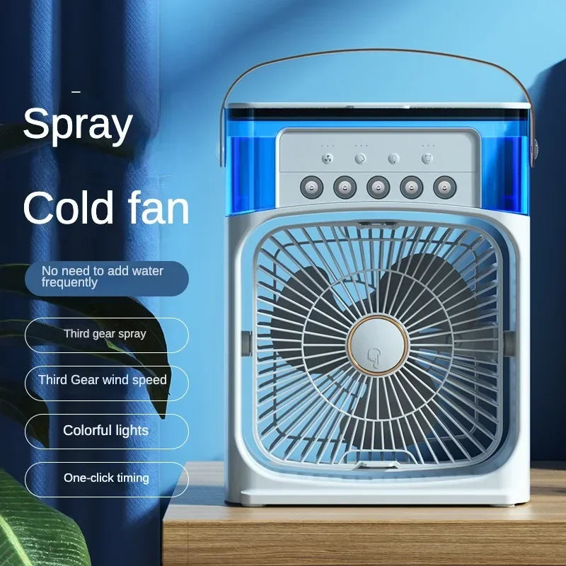 3 In 1 Air Humidifier Cooling USB Fan LED Night Light