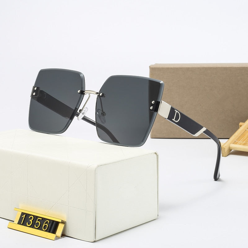 Fashion Luxury Brand Rimless Women Sunglasses