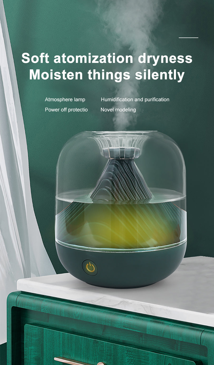 Air Humidifier with Night Light LED - USB