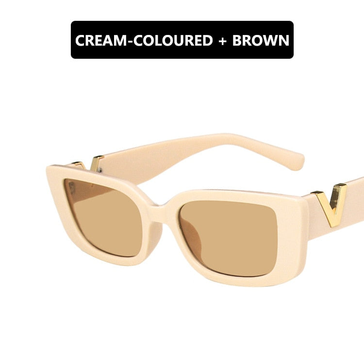 Retro Rectangle Sunglasses Women Brand Designer Vintage Small Frame