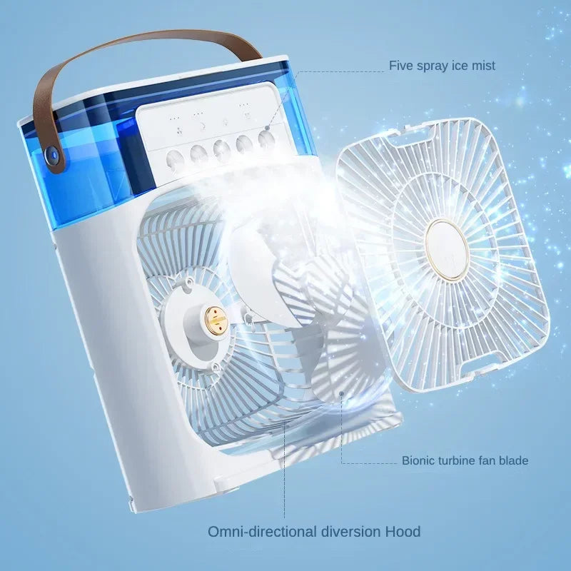 3 In 1 Air Humidifier Cooling USB Fan LED Night Light