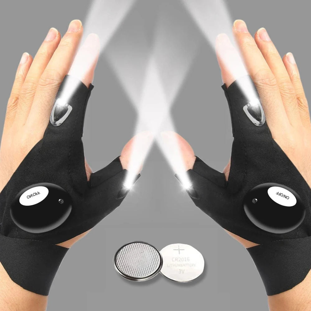 Half Finger Glove with LED