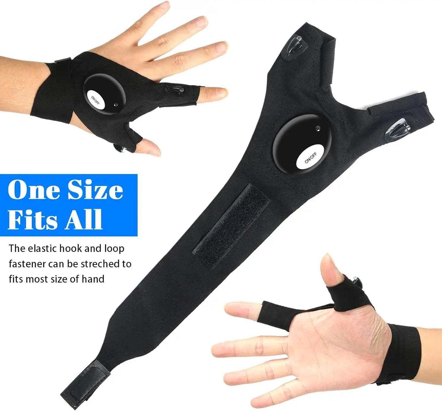 Half Finger Glove with LED