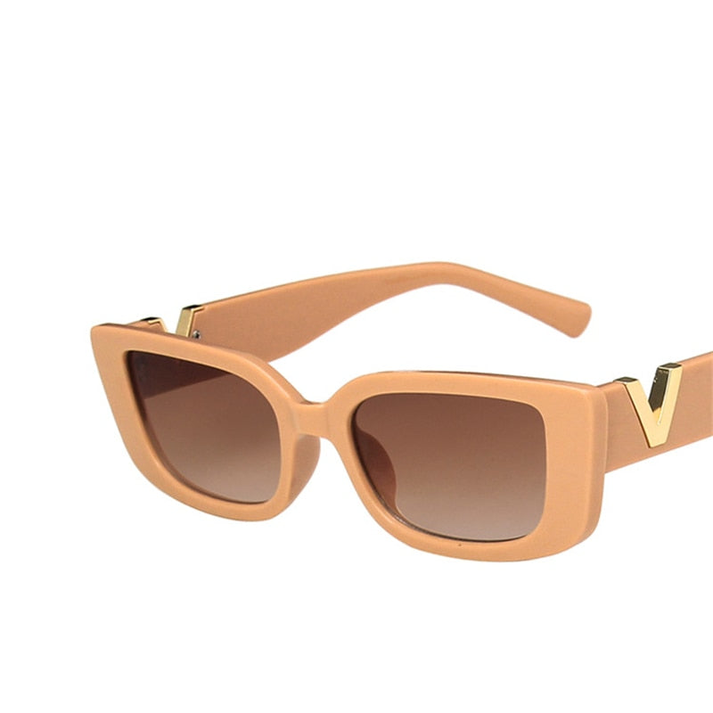 Retro Rectangle Sunglasses Women Brand Designer Vintage Small Frame