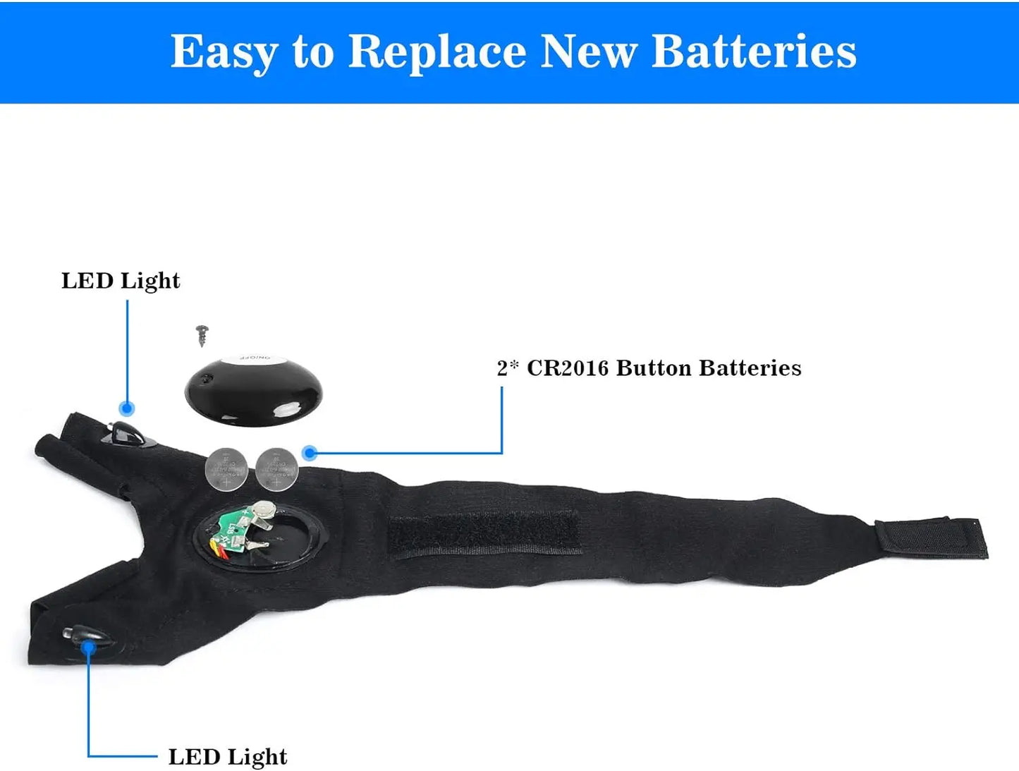 Half Finger Glove with LED