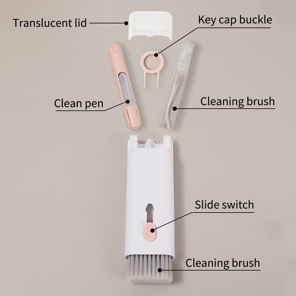 7 in 1 Multifunctional Computer Keyboard Cleaning Brush Earbuds Tools Kit