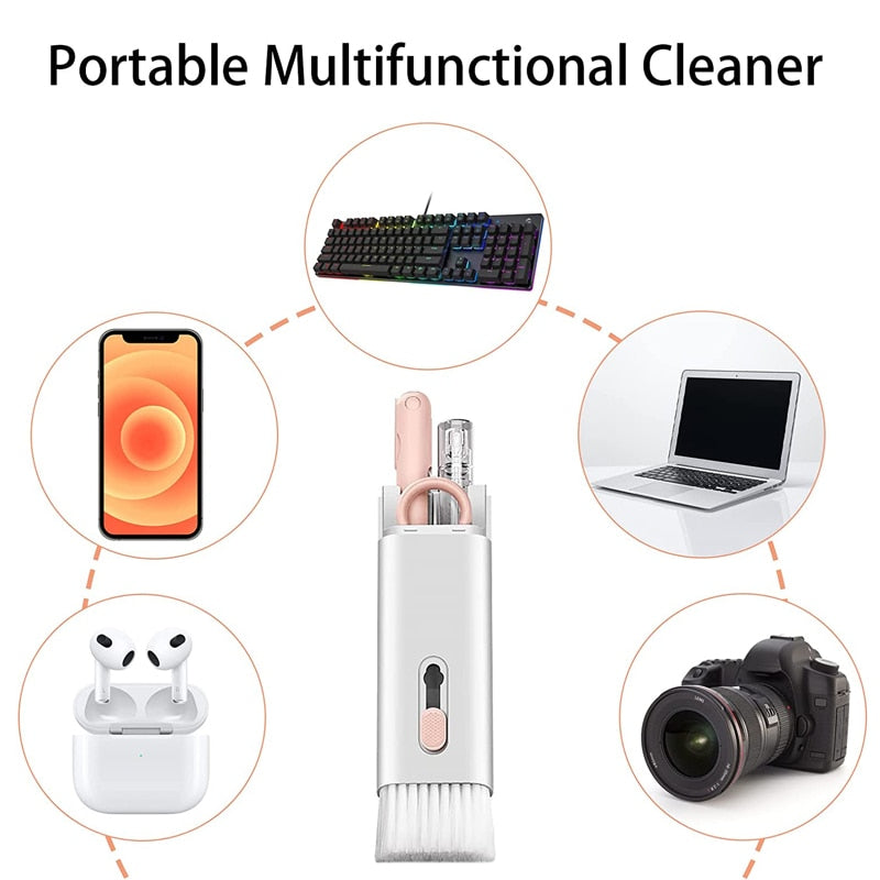 7 in 1 Multifunctional Computer Keyboard Cleaning Brush Earbuds Tools Kit