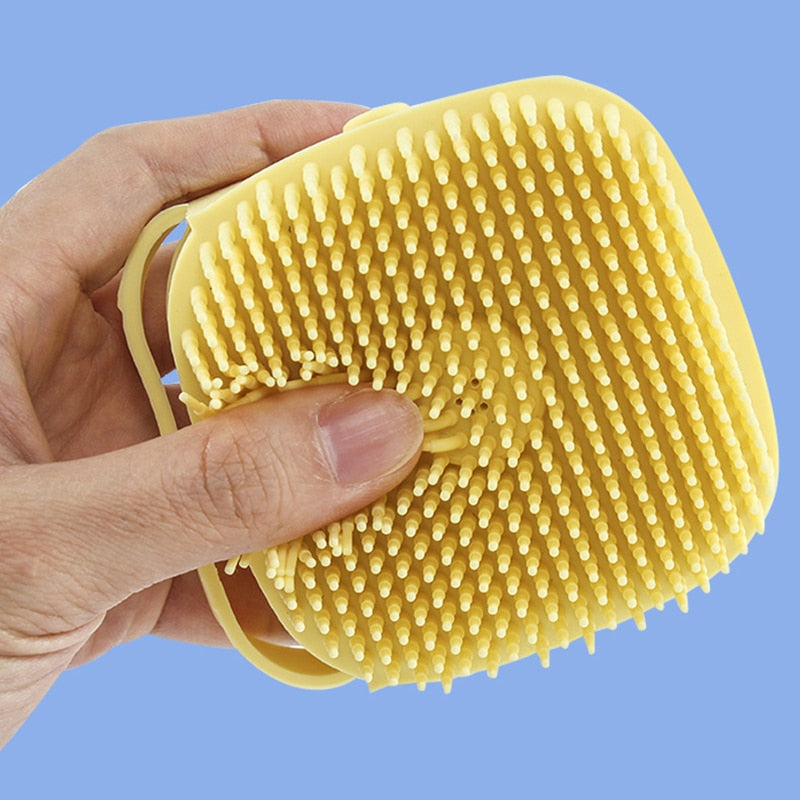 Bathroom  Puppy Big Dog Cat Bath Massage Gloves Brush Soft Safety Silicone