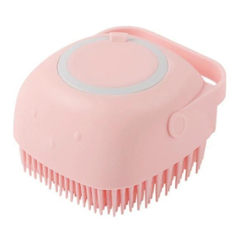 Bathroom  Puppy Big Dog Cat Bath Massage Gloves Brush Soft Safety Silicone