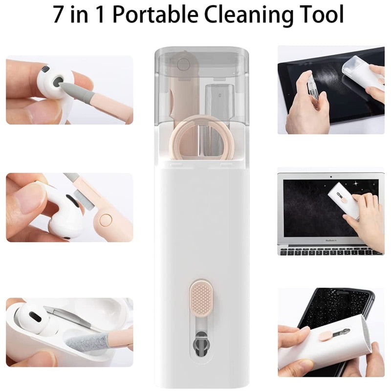 7 in 1 Multifunctional Computer Keyboard Cleaning Brush Earbuds Tools Kit