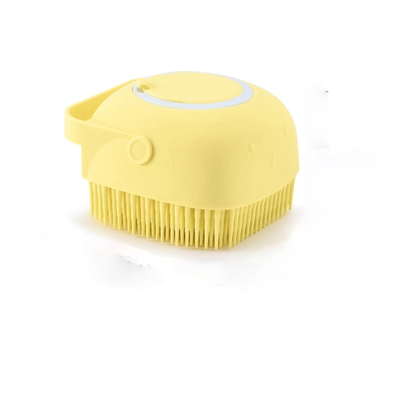 Bathroom  Puppy Big Dog Cat Bath Massage Gloves Brush Soft Safety Silicone